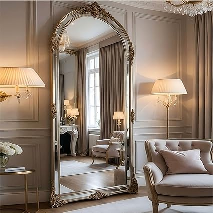 Full Length Mirror, Large Floor Length Wall Mounted Full Body Wall Mirror for Bedroom Living Room Entryway Hallway 100x200cm