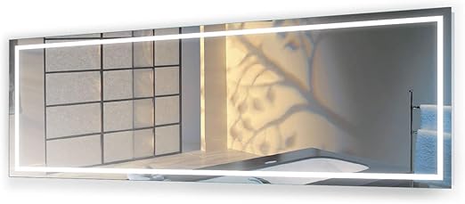 Krugg | Large 96 Inch X 36 Inch LED Bathroom Mirror | Lighted Vanity Mirror Includes Defogger | Wall Mount Vertical or Horizontal Installation |