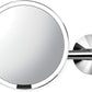 simplehuman 8" Sensor Makeup Mirror, Wall Mount, 5X Magnification, Hard-Wired (100-240v), Polished Stainless Steel