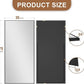 Delma Full Length Standing Mirror,Large Floor Mirror with Aluminum Frame for Bedroom, Bathroom, Living Room,Wall Mount or Freestanding Design(with Stand,Rect 75x35-Black)
