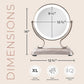 Zadro 12" Glamour LED Makeup Mirror with Lights and Magnification 5X/1X Touch Control Mirror with Lights for Makeup Desk (X-Large | 12" W x 16" H | Satin Nickel)