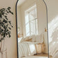 Full Length Mirror with Stand, 71"x28" Arched Full Body Standing Mirror, Large Stand Up Mirrors, Floor Standing Mirrors, Freestanding, Hanging or Leaning Mounted for Bedroom, Living Room, Gym, Black