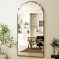 HARRITPURE 76"x34" Arched Full Length Mirror Free Standing Hanging Mounted Mirror Aluminum Frame Modern Simple Home Decor for Living Room Bedroom Cloakroom, Black